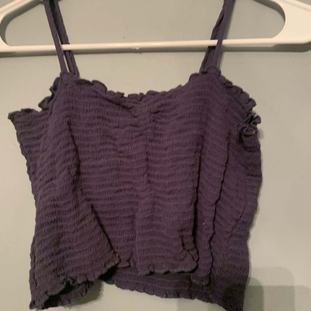 cropped smocked tank